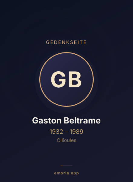Gedenkportrait von Gaston Beltrame