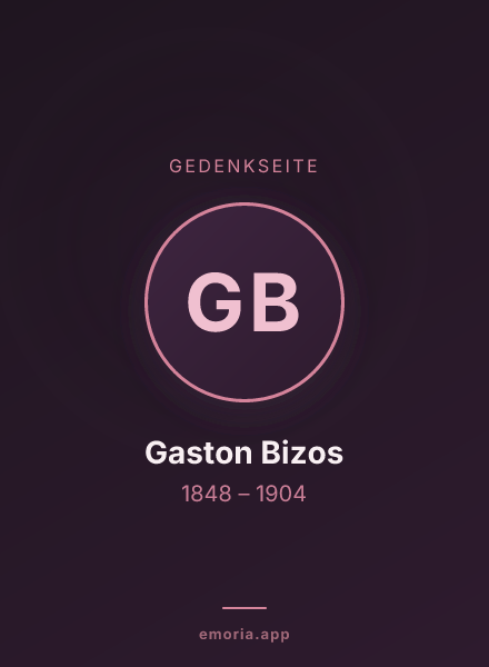 Gedenkportrait von Gaston Bizos