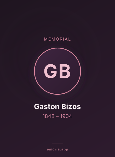 Memorial portrait of Gaston Bizos