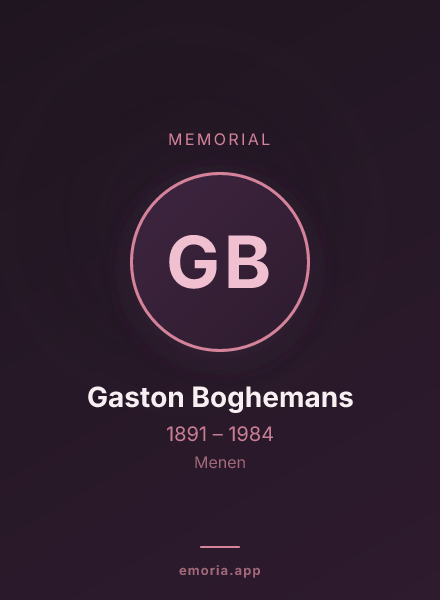Memorial portrait of Gaston Boghemans