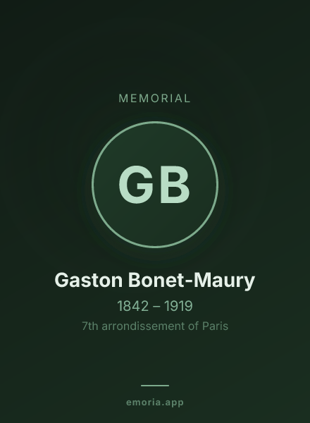 Memorial portrait of Gaston Bonet-Maury