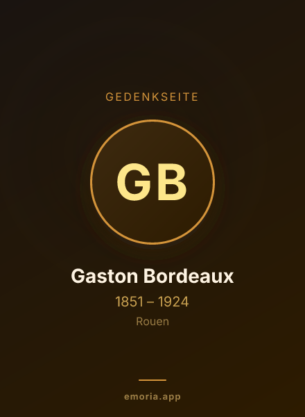 Gedenkportrait von Gaston Bordeaux