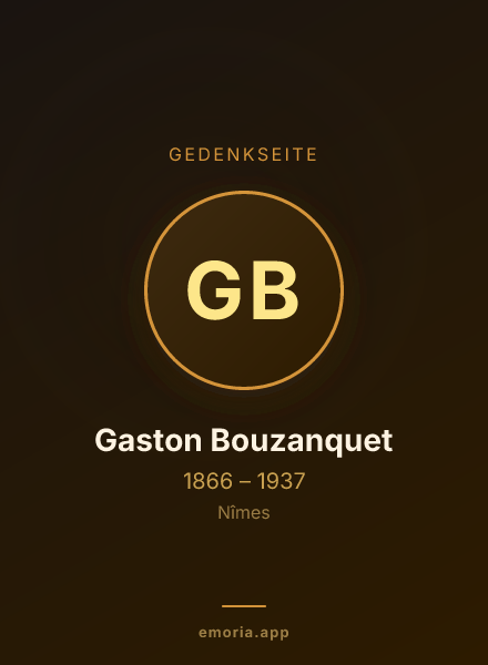 Gedenkportrait von Gaston Bouzanquet