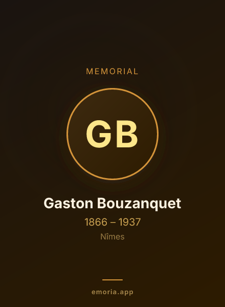 Memorial portrait of Gaston Bouzanquet