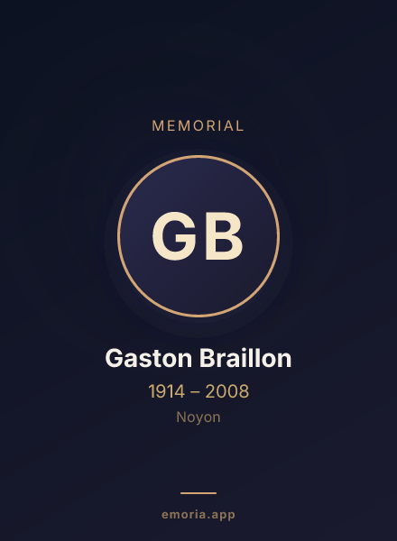 Memorial portrait of Gaston Braillon