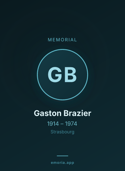 Memorial portrait of Gaston Brazier