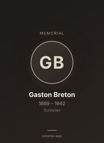 Memorial portrait of Gaston Breton