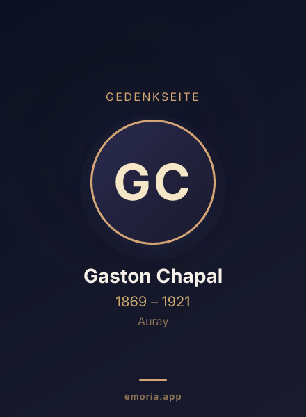 Gedenkportrait von Gaston Chapal