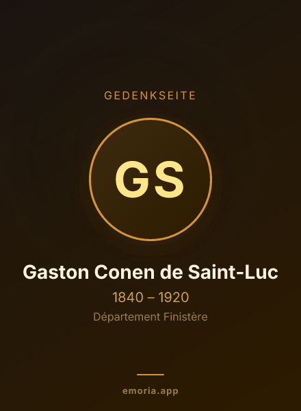 Gedenkportrait von Gaston Conen de Saint-Luc