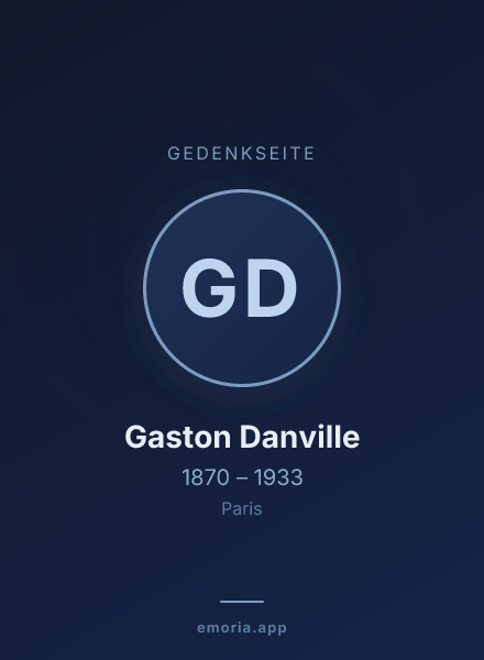 Gedenkportrait von Gaston Danville