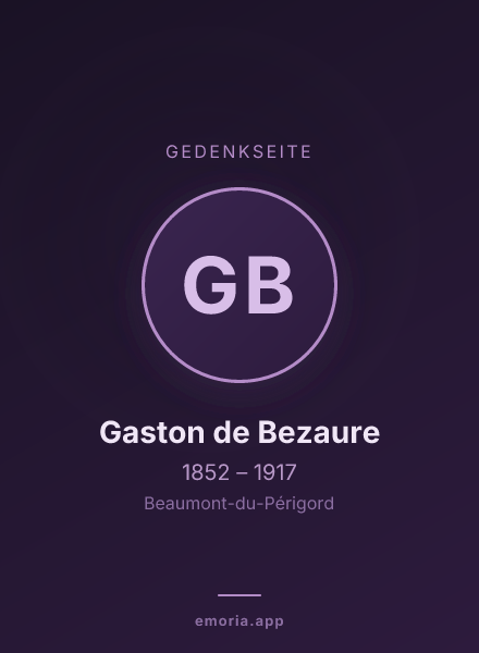Gedenkportrait von Gaston de Bezaure