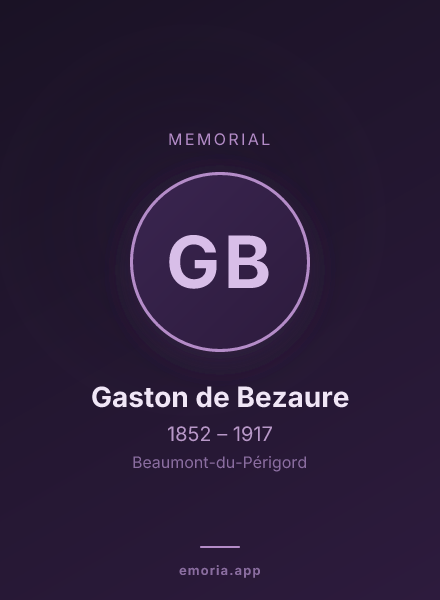 Memorial portrait of Gaston de Bezaure