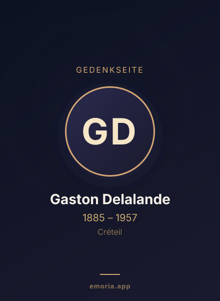 Gedenkportrait von Gaston Delalande