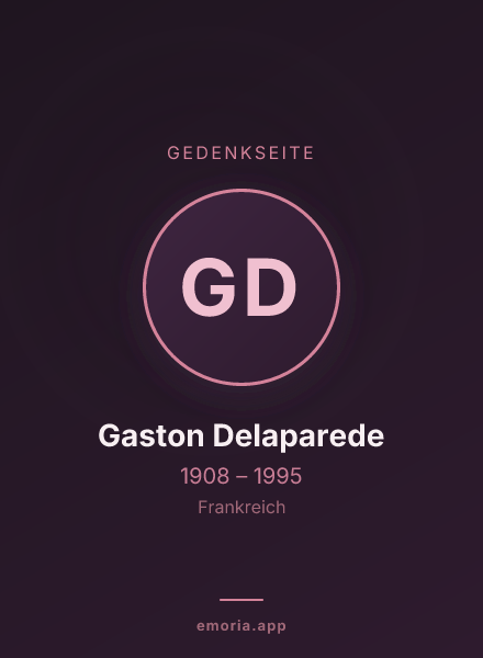 Gedenkportrait von Gaston Delaparede
