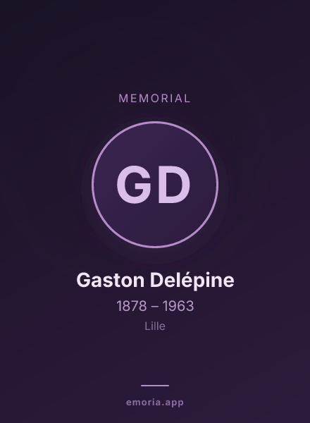 Memorial portrait of Gaston Delépine