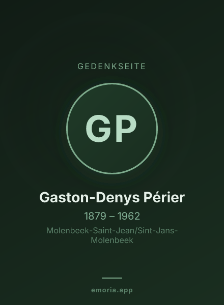 Gedenkportrait von Gaston-Denys Périer