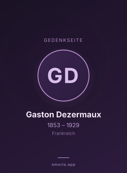 Gedenkportrait von Gaston Dezermaux