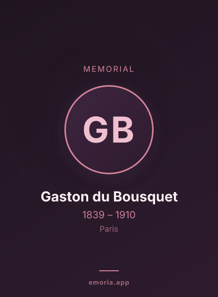 Memorial portrait of Gaston du Bousquet