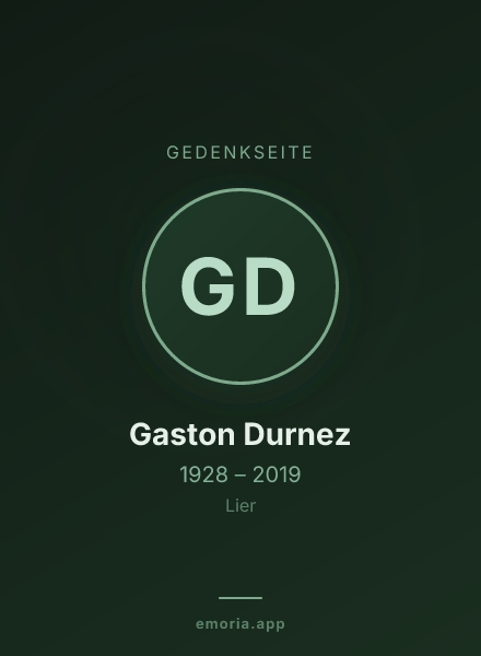 Gedenkportrait von Gaston Durnez