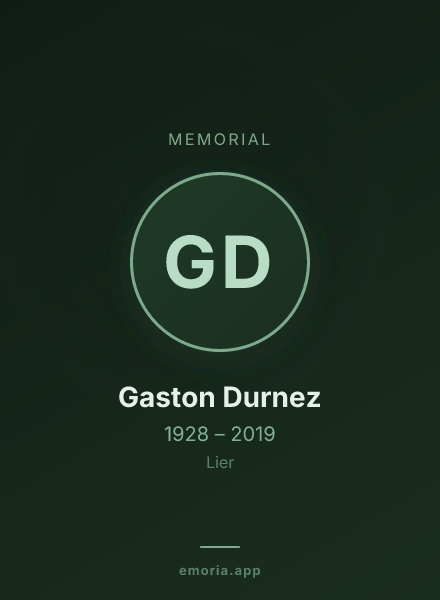 Memorial portrait of Gaston Durnez
