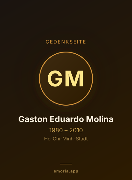 Gedenkportrait von Gaston Eduardo Molina
