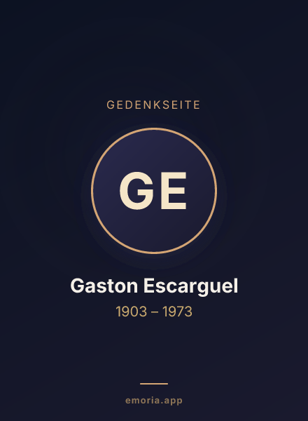 Gedenkportrait von Gaston Escarguel