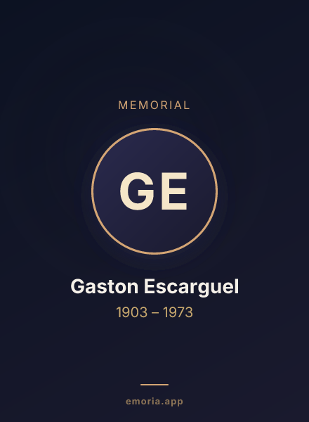Memorial portrait of Gaston Escarguel