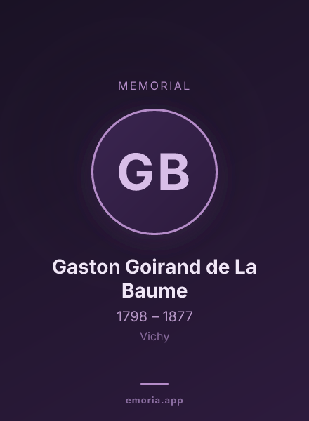 Memorial portrait of Gaston Goirand de La Baume
