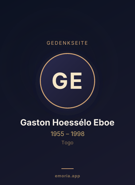 Gedenkportrait von Gaston Hoessélo Eboe