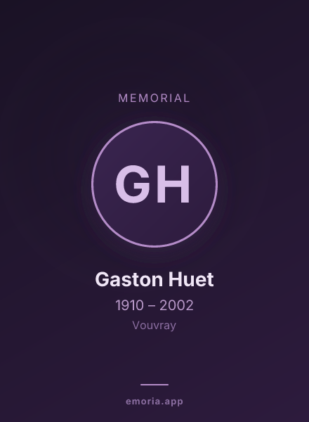 Memorial portrait of Gaston Huet