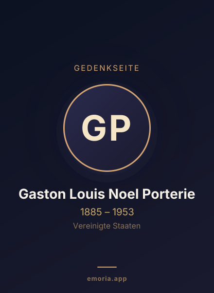 Gedenkportrait von Gaston Louis Noel Porterie