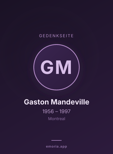 Gedenkportrait von Gaston Mandeville