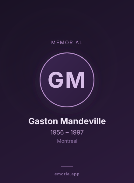 Memorial portrait of Gaston Mandeville