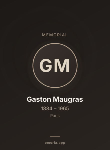 Memorial portrait of Gaston Maugras