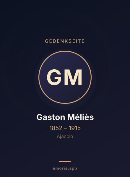 Gedenkportrait von Gaston Méliès