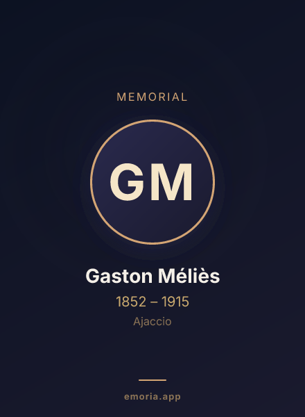 Memorial portrait of Gaston Méliès