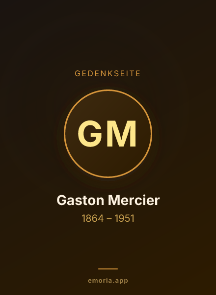 Gedenkportrait von Gaston Mercier