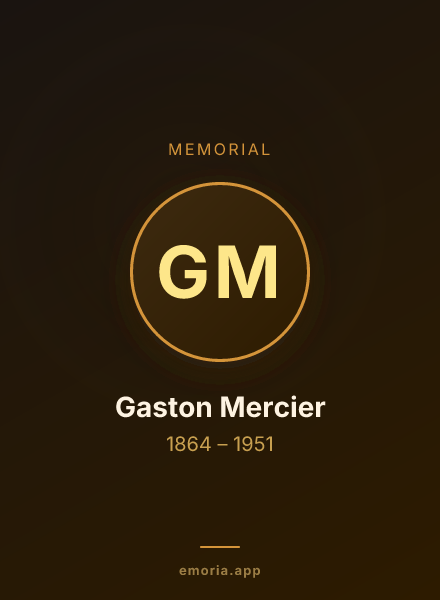 Memorial portrait of Gaston Mercier
