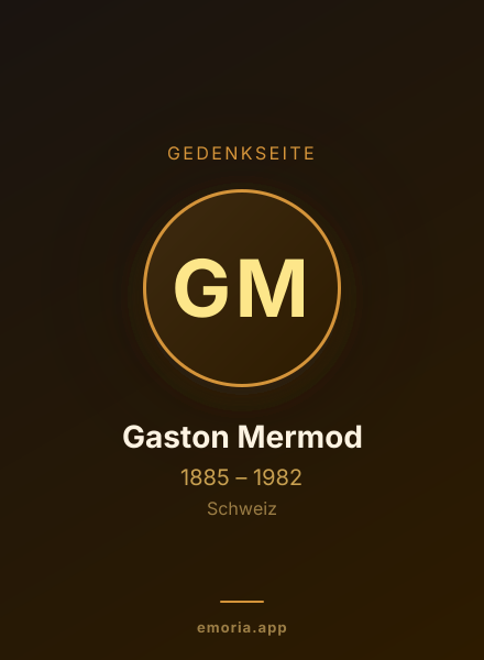 Gedenkportrait von Gaston Mermod