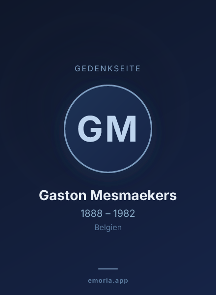 Gedenkportrait von Gaston Mesmaekers