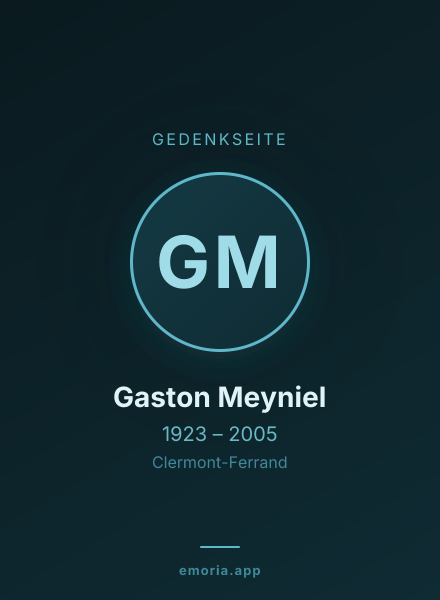 Gedenkportrait von Gaston Meyniel