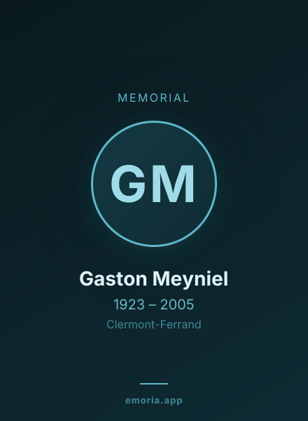 Memorial portrait of Gaston Meyniel