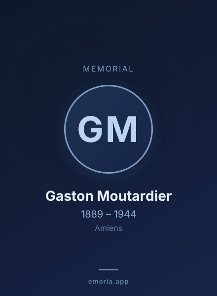 Memorial portrait of Gaston Moutardier