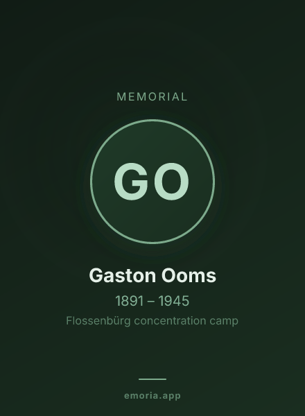 Memorial portrait of Gaston Ooms