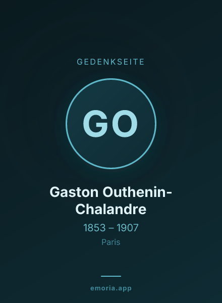 Gedenkportrait von Gaston Outhenin-Chalandre