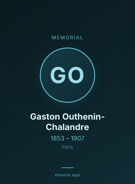 Memorial portrait of Gaston Outhenin-Chalandre