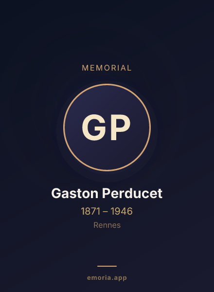 Memorial portrait of Gaston Perducet