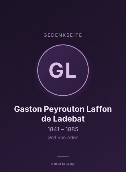 Gedenkportrait von Gaston Peyrouton Laffon de Ladebat