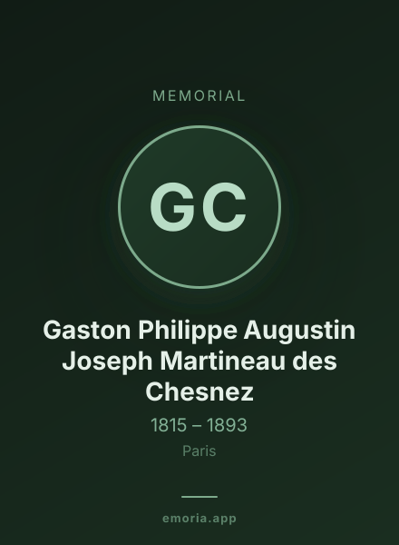 Memorial portrait of Gaston Philippe Augustin Joseph Martineau des Chesnez