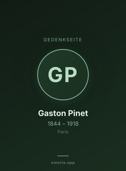 Gedenkportrait von Gaston Pinet